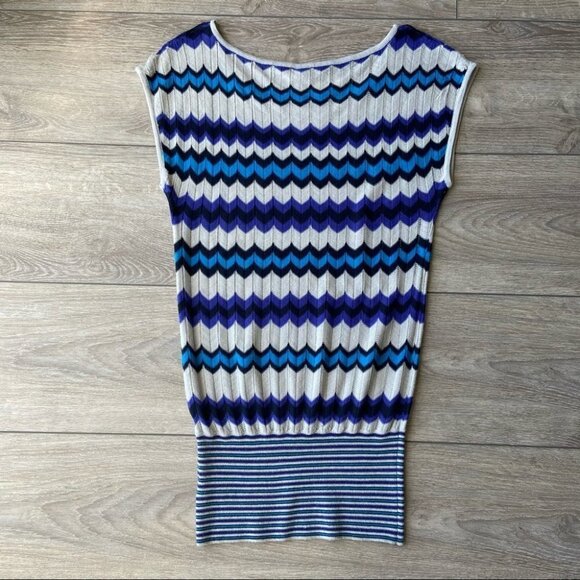 FREE PEOPLE Chevron Stripe Pointelle Knit Dress - Picture 12 of 15